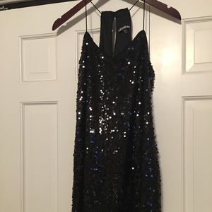 XS Express Black Sequin Dress